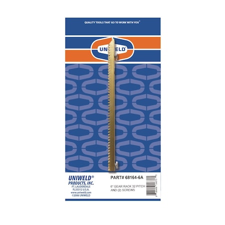 Uniweld RACK 32 PITCH 6in W/SCREWS 68164-6A